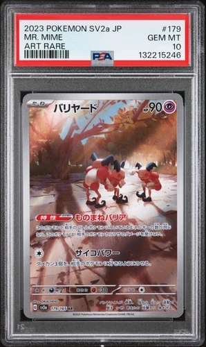 PSA 10 Mr. Mime Art Rare 179/165 Sv2a 151 Japanese Pokemon