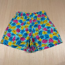 Vintage 80s 90s Colorful Abstract Shorts Medium Women's Beach Funky