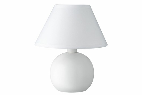 Nice Price Table&Desk Schirm Tischleuchte max.1x40W E14 Weiß 230V Stoff/Keramik - Bild 2 von 2