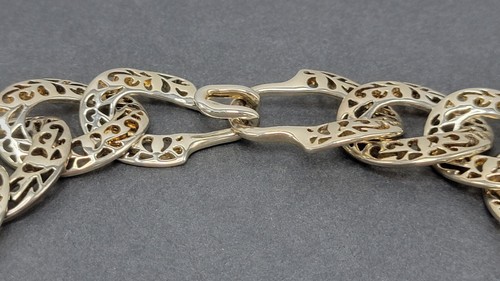Heavy Open Metal Work Light Goldtone 16 1/2" long Choker - Picture 12 of 14