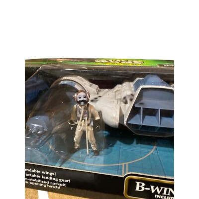 Star Wars The Power of the Jedi Vintage 2001 B-Wing Fighter with