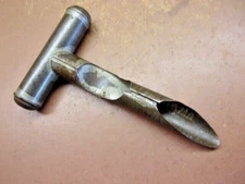 Vintage T-Shaped Tin 6" Apple Corer with 3 1/2" T-Handle Primitive Kitchen Tool