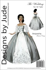 Outlander Wedding Dress Sewing Pattern for 16" Tyler Dolls Poldark
