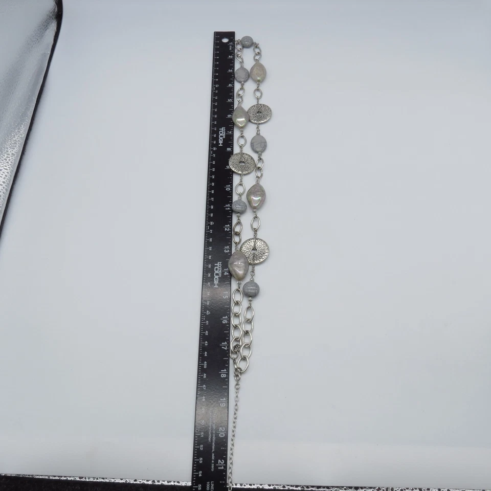 Premier Designs ограниченного тиража Flapper ожерелье синий опалесцентный бисер 36" - Изображение 3 из 4