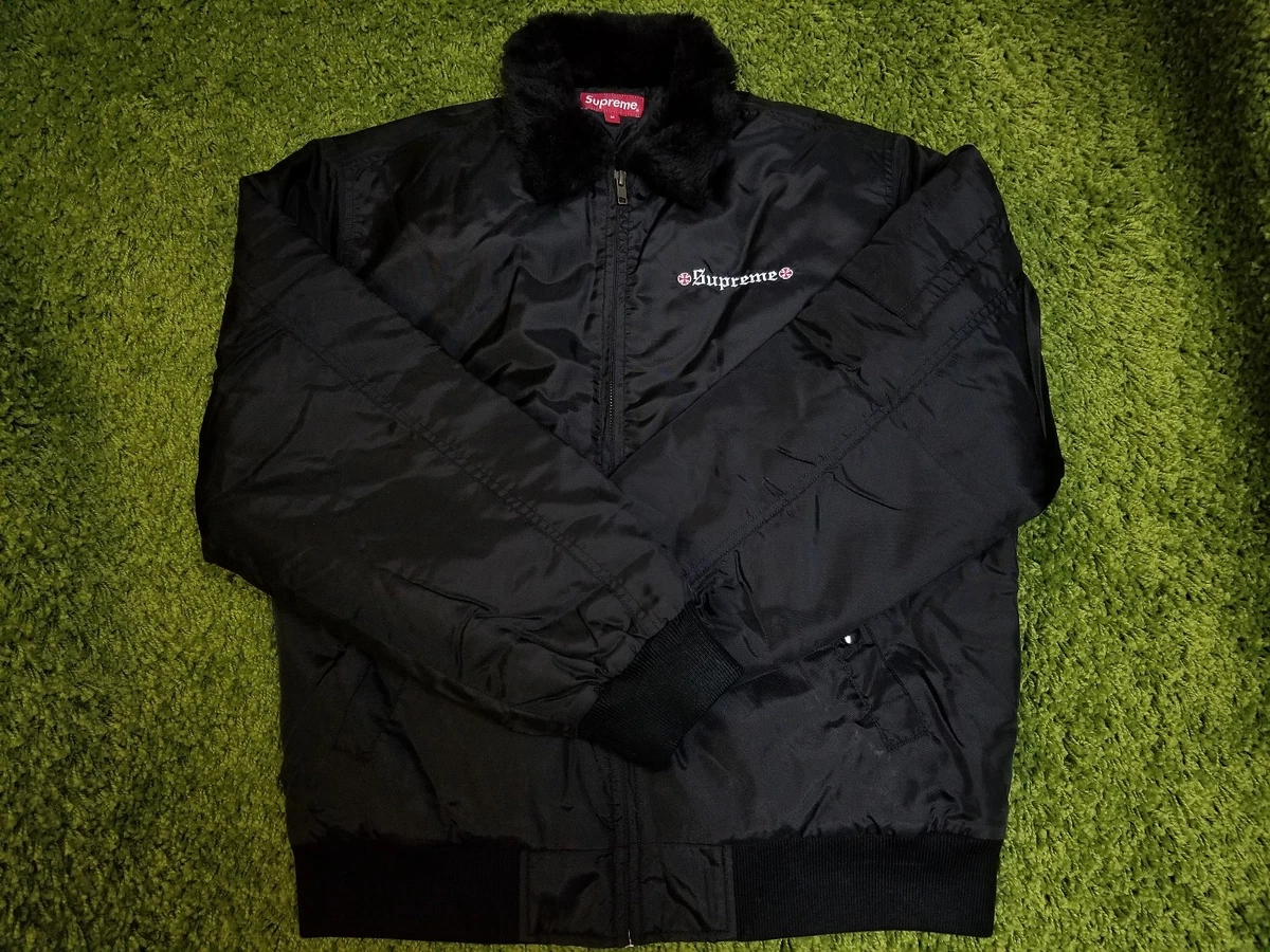 Supreme independent fur collar bomber jacket sale