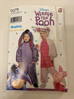 Disney Simplicity Kostüm Schnittmuster ungeschnitten 4867 Winnie Puuh Eeyore 3-8