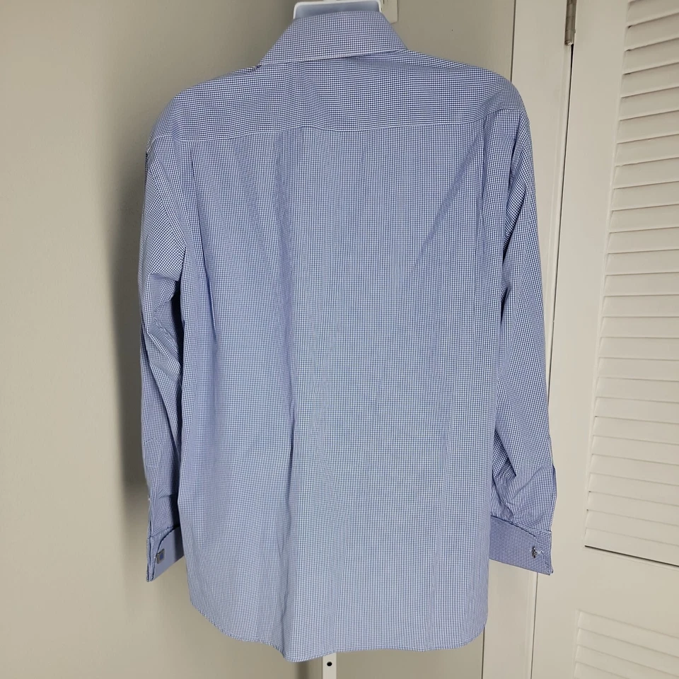 Camisa C.Allen New York Cuello Abotonado ~ Talla 17.5 34/35 ~ Azul y Blanco ~ Cuadros Foto 3 de 4