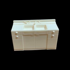 Vintage Marx Dollhouse Furniture Marxie Mansion Kitchen Sink Cream 1950s 1960s