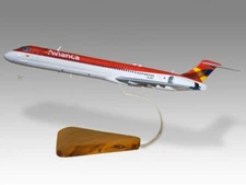 McDonnell Douglas MD-83 Avianca Desk Wood Airplane New Model Small Scale 1/130