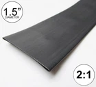 1.5" ID Black Heat Shrink Tube 2:1 ratio 1-1/2" wrap (2 feet) inch/ft/to 40mm