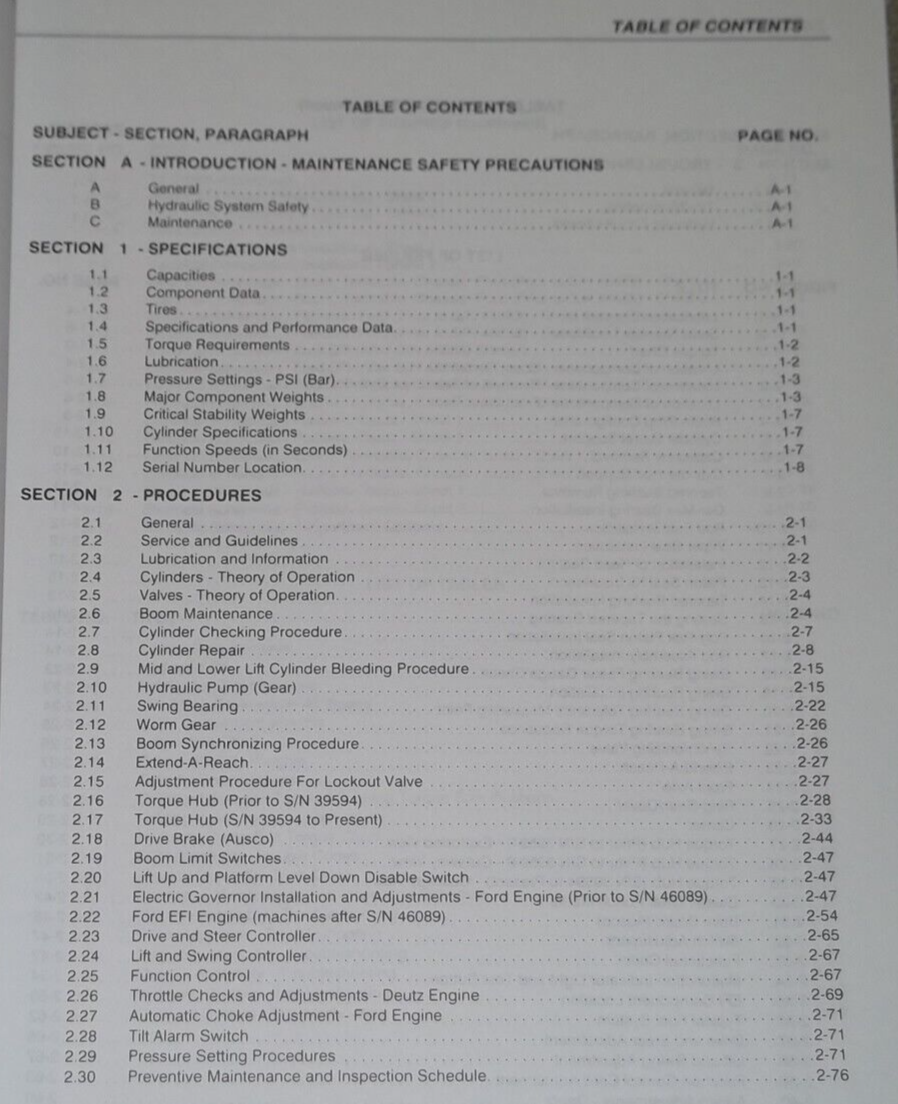 JLG 450A 450AJ BOOM LIFT SERVICE SHOP REPAIR MAINTENANCE MANUAL 3120749