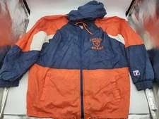 Vintage Chicago Bears Logo Athletic NFL Zip Up Jacket Size XL Windbreaker