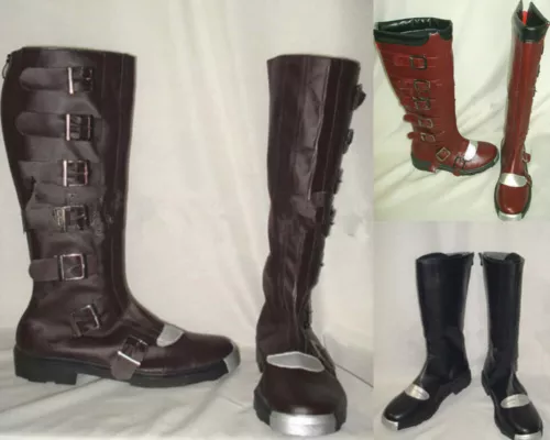 klassische Version von Battlestar Galactica Cosplay Stiefel Schuh Sonderanfertigung braun rot - Bild 1 von 10