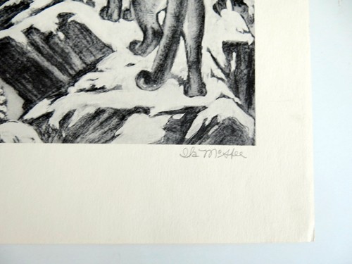 Ila McAfee "Alert" Signed Lithograph on Paper - Picture 2 of 5