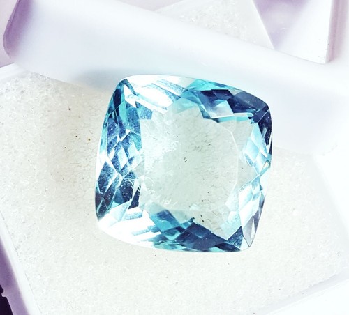 Aquamarine Cushion Shape 11.20 Ct Loose Gemstone Certified - Imagen 4 de 5