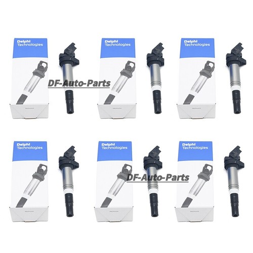 6PCS Delphi Ignition Coil Spark Plug For BMW E90 F30 320i 328i 330i E60