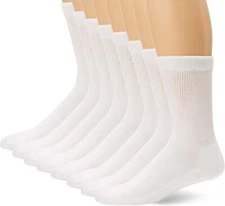 Men's Coolmax Socks Size 12-15 White Non Binding Cushioned Sole Comfortable Fit