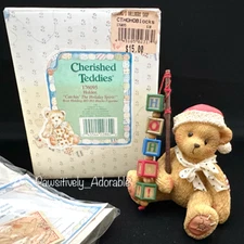 Cherished Teddies HOLDEN "HOHO" Blocks Dangle #176095 CATCHIN the HOLIDAY SPIRIT