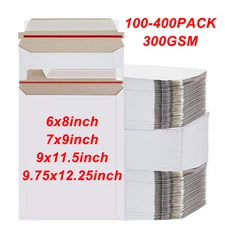 6x8 7x9 9x11.5 9.75x12.25 Rigid Photo Mailers Envelopes Flat Document Self Seal