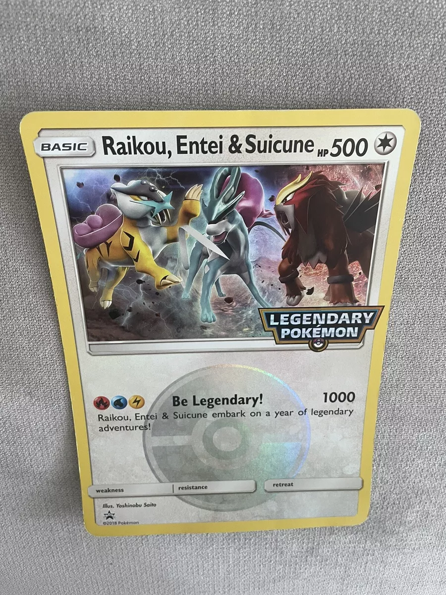 Pokemon Jumbo Raikou, Entei and Suicune Legendary Ultra Rare Promo Card