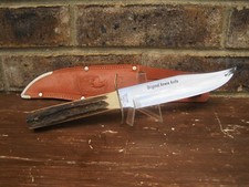 Stag Handle Bowie Knife In Collectible Vintage Factory Stag Handle Bowie Knife In Collectible Vintage Factory
