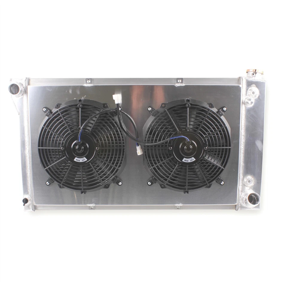 Cubierta de ventiladores eléctricos de radiador de aluminio para Chevrolet C/K/G/P 1967-1979 10 20 30 Foto 2 de 4