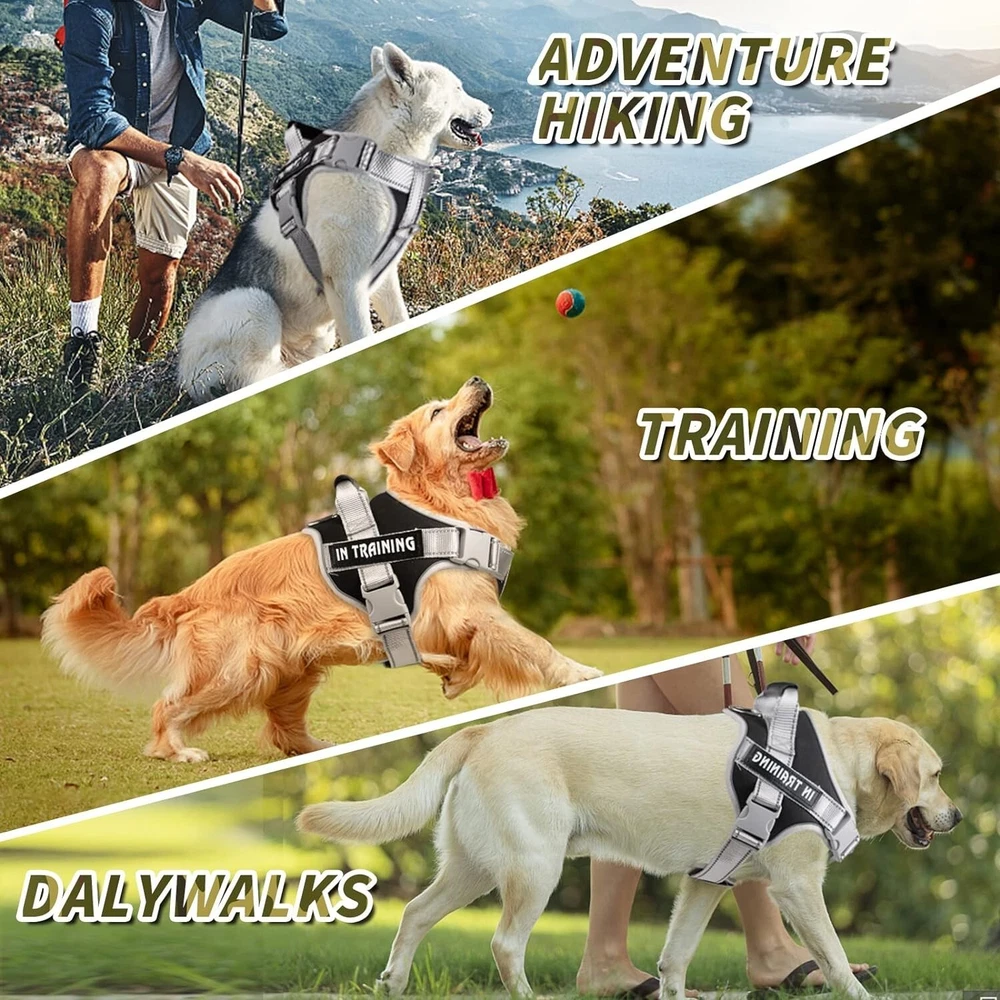 Dog Harness, Adjustable Dog Body Belt For Large Dogs With Copybook Dog Vest (XL
