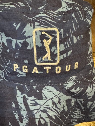 NWT PGA TOUR Bucket Hat Blue Camo golf men's F24 - Picture 2 of 4