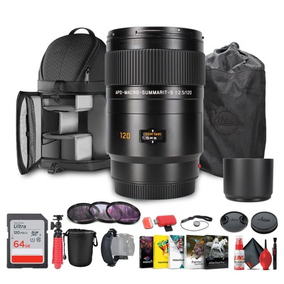Leica APO-Macro-Summarit-S 120mm f/2.5 Lens + Sling Backpack - Bundle
