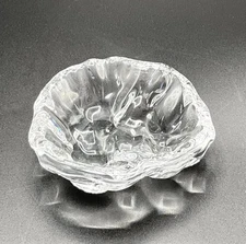 Vintage BACCARAT Huitres crystal oyster shell small caviar Open Salt
