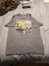 Old Navy Collectabilitees Sponge Bob Gray Graphic T Shirt Size L Boy's
