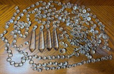 Mix Lot of 250 FACETED CRYSTAL BEAD CHANDELIER PART SUNCATCHER CRAFTS 1 LB 14 OZ
