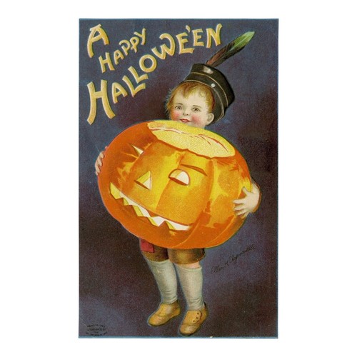 12 Halloween Postcards Reproduction VTG Antique Junk Journal Ephemera Pumpkins - Picture 12 of 13