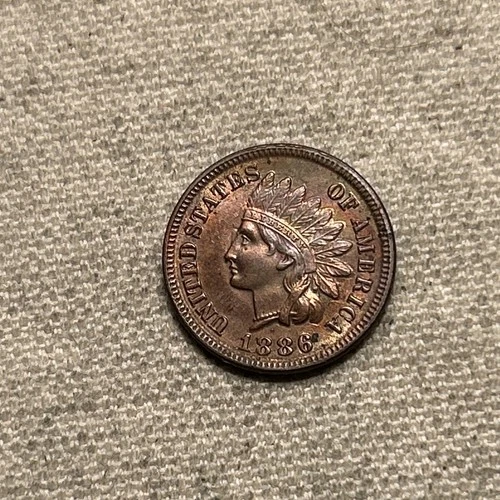 1886 Indian Head Cent 1c Higher Grade UNC Details MM