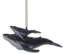 Cape Shore Nautical Decor - Humpback Whale with Baby High Gloss Ornament