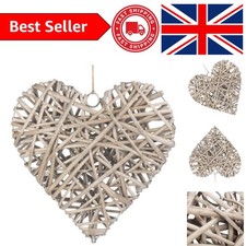 Handcrafted Wicker Heart - Versatile Rustic Decor Piece for -Round Elegance