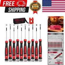 11-Piece Precision Screwdriver Set - Magnetic Mini Screwdrivers for Eyeglasse...