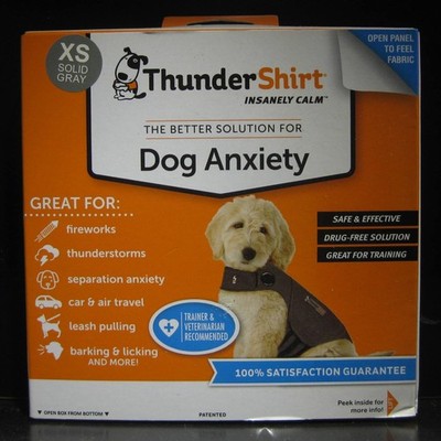 Brand New Thundershirt For Dogs W Anxiety XS 8-14lbs Solid Gray