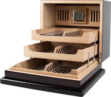 Humidor Ebony Finish Pianolack &ndash; f&uuml;r ca. 75 Zigarren