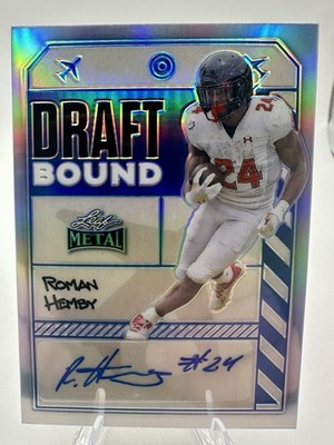 2024 Leaf Metal Draft Bound Roman Hemby Autograph 5/9 Indiana Hoosiers RB (AU) 