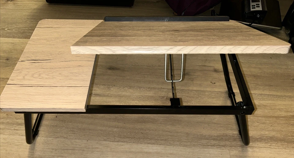 Bandeja de cama de escritorio para regazo tapa abatible plegable madera estación de trabajo portátil Foto 3 de 4