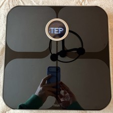 Fitbit Aria Wi-Fi Smart Scale FB201B Black Digital Weight Body Fat BMI Analyze