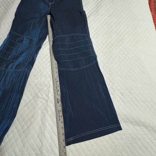 Anthropologie Gr. 6 Silence & Noise reflektierende blaue Damen-Jogginghose weites Bein - Bild 7 von 15