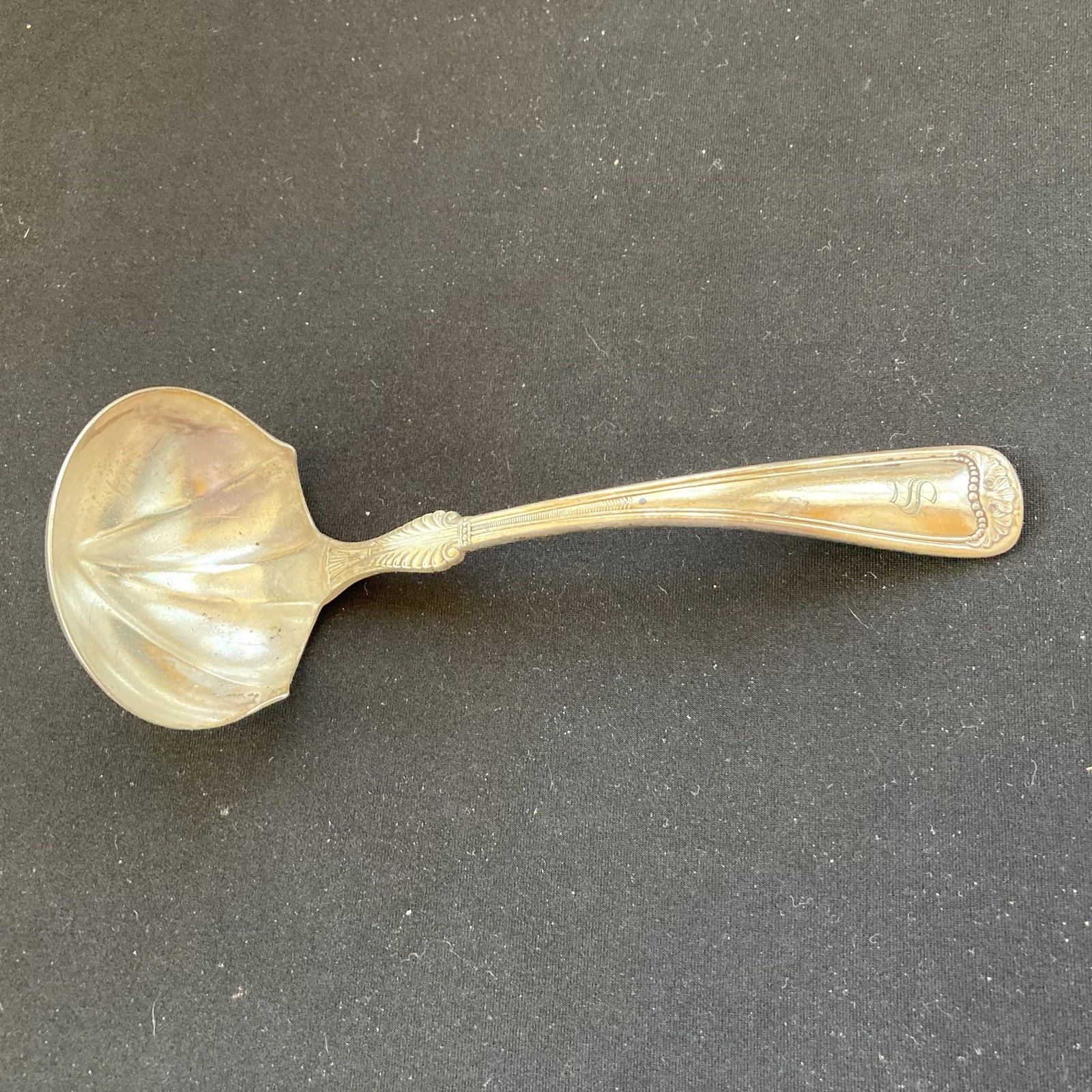 PRINCESS LOUISE Sauce Ladle Gorham Silverplate 1881 "S" Monogram