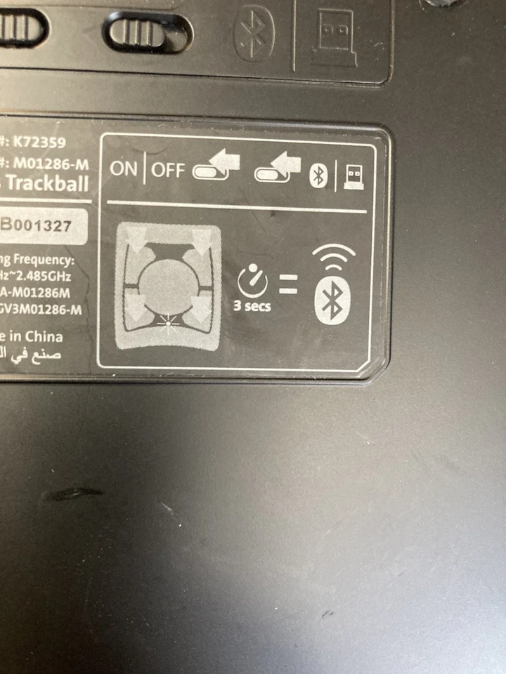 Kensington Expert Wireless Trackball Mouse M01286-M W/ Receiver Dongle Tested - Image 4 of 4