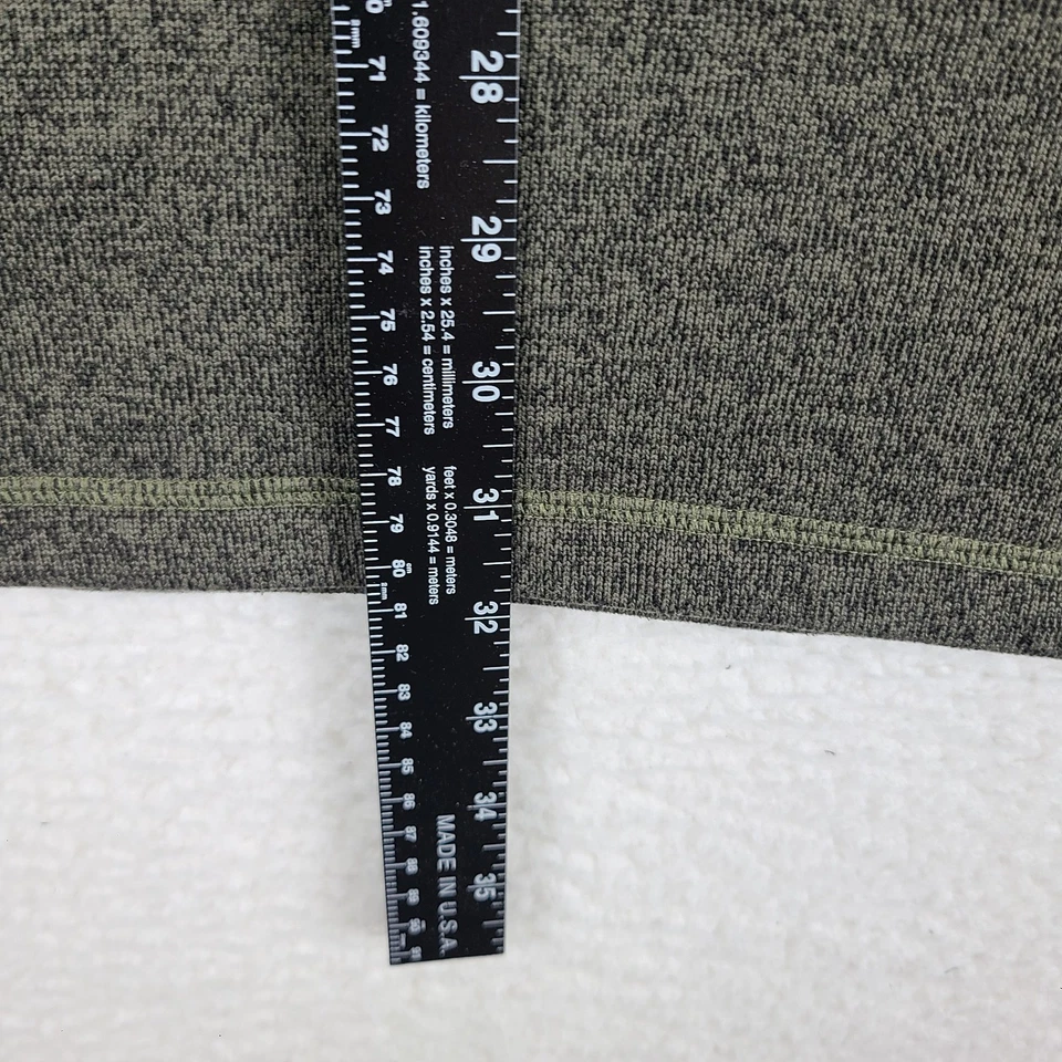REI Fleece Sweater Mens XL Olive Green 100% Polyester Quarter Button Sweatshirt - Image 4 of 4
