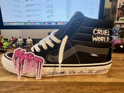 Vintage Vans X Cult Bikes Sk8 Hi Pro Cruel World Size 11 NBHD Syndicate FTP