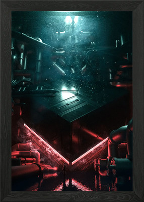 Obsidian Mind gerahmtes Wandbild Poster Leinwanddruck Bild