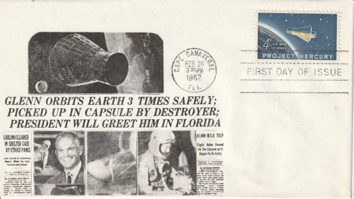 1193 4c Project Mercury February 20 1962 FDC First Day Cape Canaveral Florida
