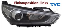 TYC 20-16290-25-2 Hauptscheinwerfer Links Scheinwerfer Frontscheinwerfer